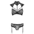 Cottelli - krage och spets-bh set (svart) - 75C/S