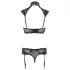 Cottelli - krage och spets-bh set (svart) - 75C/S
