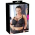 Cottelli Plus Size - spets-bh med remmar (svart) - 95F