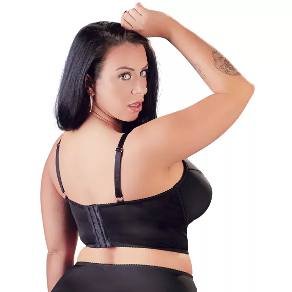 Cottelli Plus Size - spets-bh med remmar (svart) - 95F