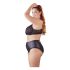 Cottelli Plus Size - Korslagd bh och trosa (svart) - 85E/L