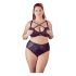 Cottelli Plus Size - Korslagd bh och trosa (svart) - 85E/L