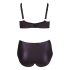Cottelli Plus Size - Korslagd bh och trosa (svart) - 85E/L