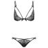 Obsessive Intensa - dubbla remmar bh-set (svart)