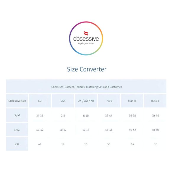 Obsessive - bh-set med spets och rosdetalj - svart