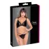 Cottelli - Transparent spets-bh set (svart) - M