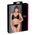 Cottelli - Transparent spets-bh set (svart) - L