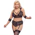 Cottelli Bondage Plus Size - spets bh-set (svart)
