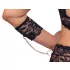 Cottelli Bondage Plus Size - spets bh-set (svart) - 3XL