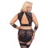 Cottelli Bondage Plus Size - spets bh-set (svart) - 4XL