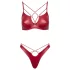 Cottelli Party - bh-set med glanseffekt - röd - 80B/M