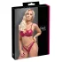 Cottelli Party - bh-set med glanseffekt - röd - 80B/M