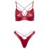 Cottelli Party - glansigt bh-set (rött) - 85B/L