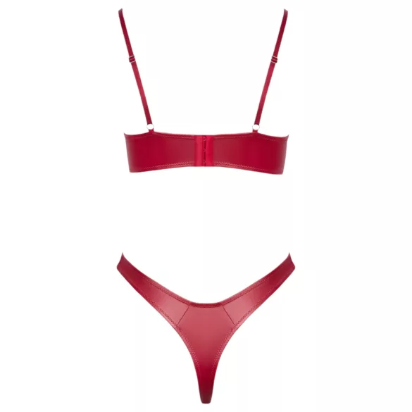 Cottelli Party - bh-set med glanseffekt - röd - 85B/L