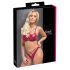 Cottelli Party - glansigt bh-set (rött) - 85B/L