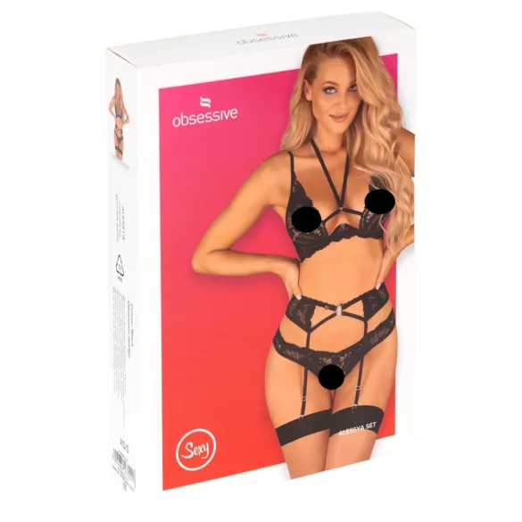 Obsessive Alessya - spetsunderklädesset (svart) - M/L