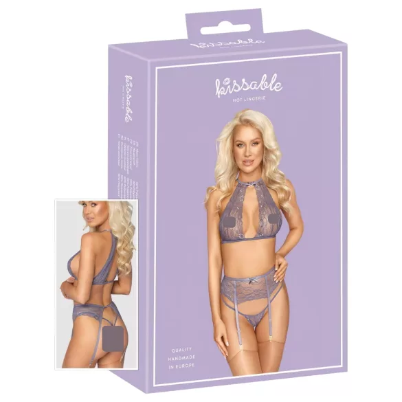 Kissable - spetsunderklädesset (lila)
