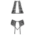 Kyssbar spets-bh set med halsband (svart)