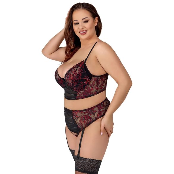 Cottelli Plus Size - bh-set - plus size - röd