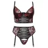 Cottelli Plus Size - justerbar bh-set (röd) - 90C/XL