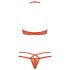 Obsessive - bh-set med remmar - spets - röd - L/XL