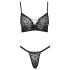 Cottelli Party - bh set med snörning - svart - 85C/L