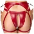 Cottelli Bondage - glänsande bh-set med armmanschetter (röd)