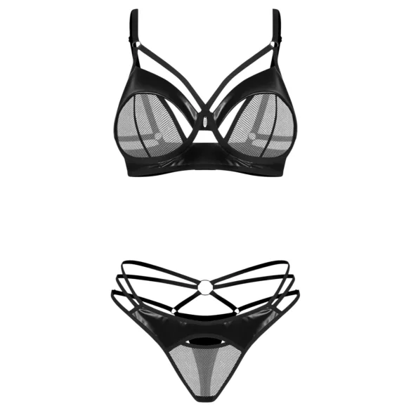 Obsessive Dominna - bh-set med band - svart - L/XL