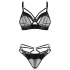 Obsessive Dominna - bh-set med band - svart - L/XL