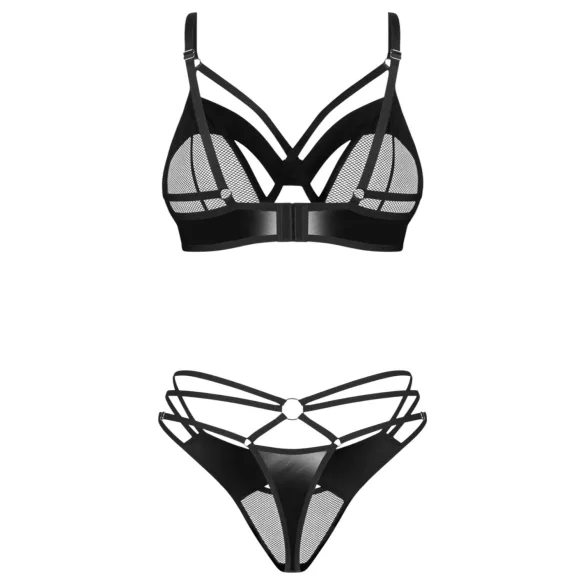 Obsessive Dominna - bh-set med band - svart - L/XL