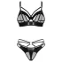 Obsessive Dominna - bh-set med band - svart - L/XL