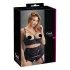 Cottelli Plus Size - bygel-bh med remmar - lyftande - svart