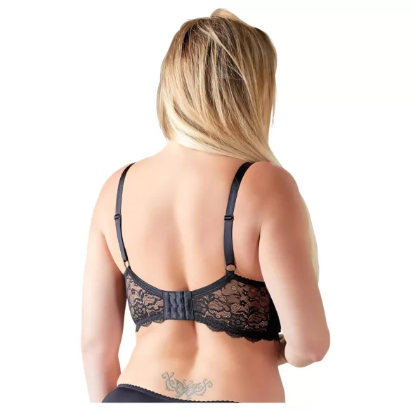 Cottelli Plus Size - bygel-bh med remmar - lyftande - svart - 85E