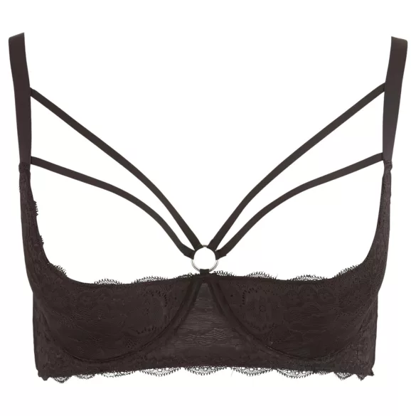 Cottelli Plus Size - bygel-bh med remmar - lyftande - svart - 95F