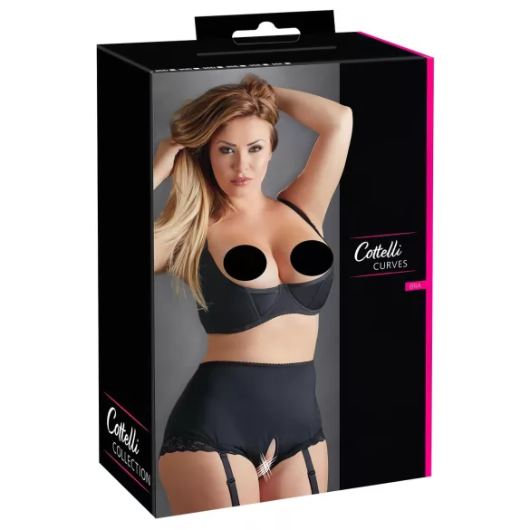Cottelli - bygel bh plus size - svart - 95D