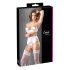 Cottelli - Snörad, spetsig bystlyft set (vit) - 85B/L
