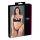 Cottelli - Remställ & String med ringdetalj (svart) - 85B/L