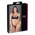 Cottelli - Remställ & String med ringdetalj (svart) - 85B/L