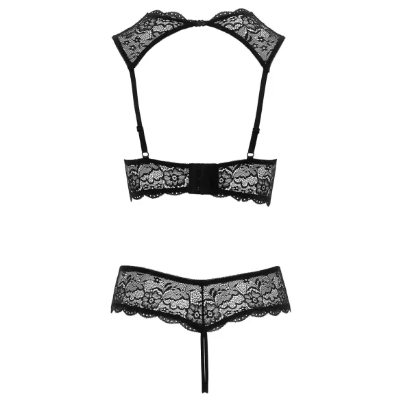 Cottelli - öppen bh-set - svart - 85B/L