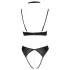 Cottelli - balconette bh-set med spets och halterneck - svart