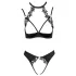 Cottelli - balconette bh-set med spets och halterneck - svart - 85B/L