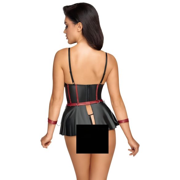 Cottelli Bondage - glansigt set med handbojor (svart)