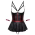 Cottelli Bondage - glansigt set med handledsmanschetter (svart) - 80B/M