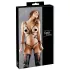 Cottelli Bondage - kroppsselar bikini - glänsande dekor - svart - L