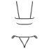 Cottelli Bondage - kroppsselar bikini - glänsande dekor - svart - L