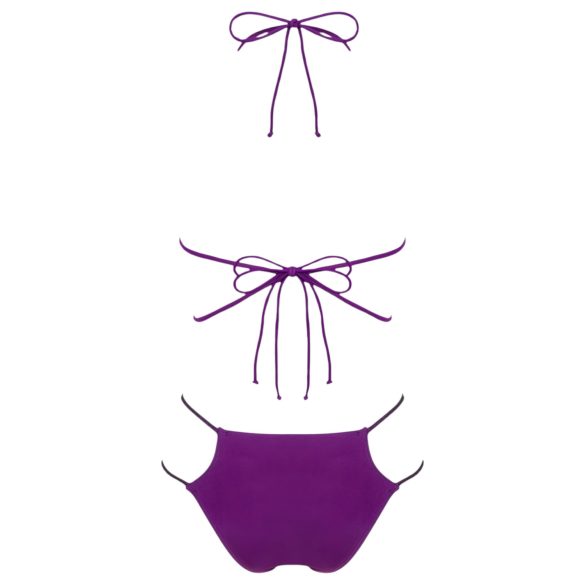 Obsessive Balitta - Glänsande, Halterneck Bikini (Lila) - M