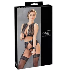   Cottelli Bondage - spetsunderklädesset med handbojor (4‑delars)