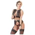 Cottelli Bondage - spetsunderklädesset med handbojor (4‑delars) - L