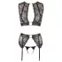 Cottelli Bondage - spetsunderklädesset med handbojor (4‑delars) - L
