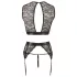 Cottelli Bondage - spetsunderklädesset med handbojor (4‑delars) - L